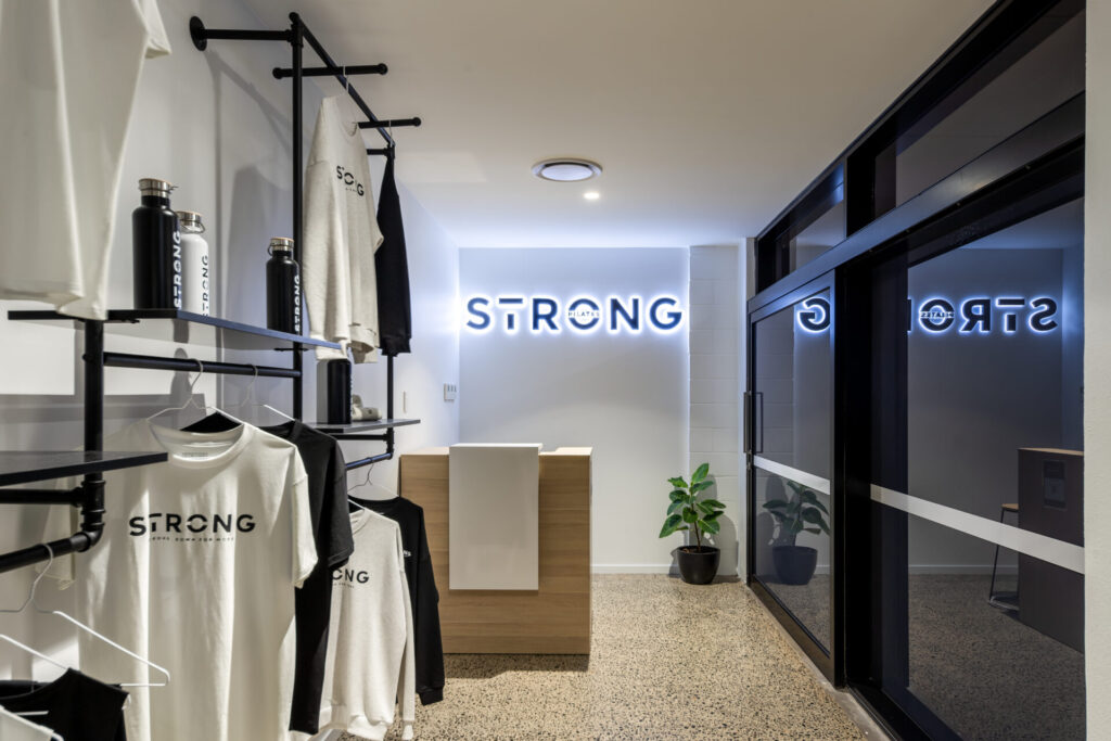 Strong Pilates commercial fitness fitout done by Total Fitouts Sunshine Coast South