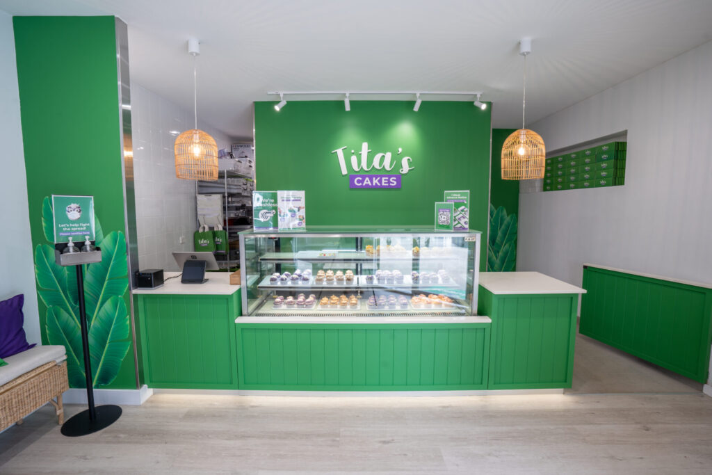 When the demand for their Filipino cakes outgrew their home kitchen Angelli and her family knew it was time to make the leap into their own commercial kitchen and shop front, Tita's Cakes. The client's design brief was clear and simple - candy-coloured, eye-popping, bright purple ube and enticing green banana leaves. The colour was the inspiration for Rooty Hill's brightest new cake shop - Tita's Cakes. Step forward Natalie and Chris Lautier aka Total Fitouts Penrith who took this brief and created Angelli's dream commercial retail fitout. 