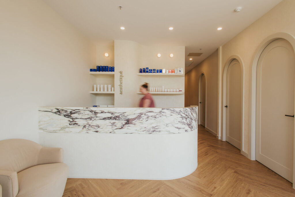 Aesthetique Medical Clinic commercial medical fitout done by shopfitters Total Fitouts Adelaide Central