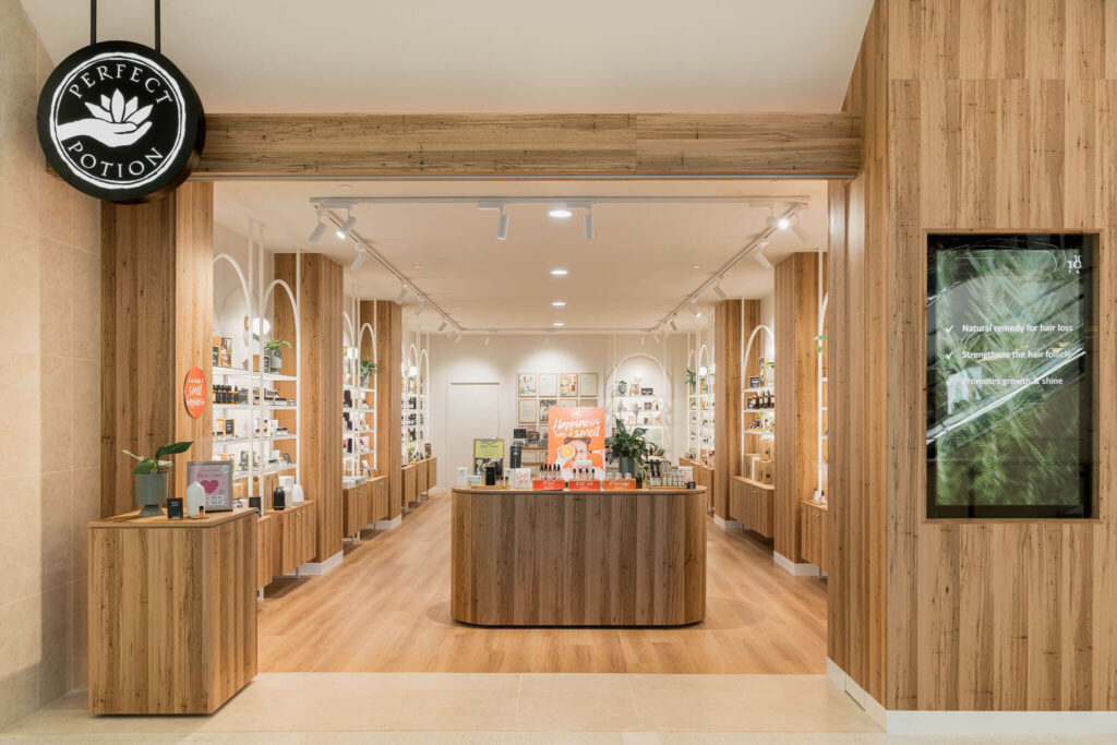 Perfect Potion Indooroopilly commercial retail fitout by Total Fitouts Brisbane Inner North