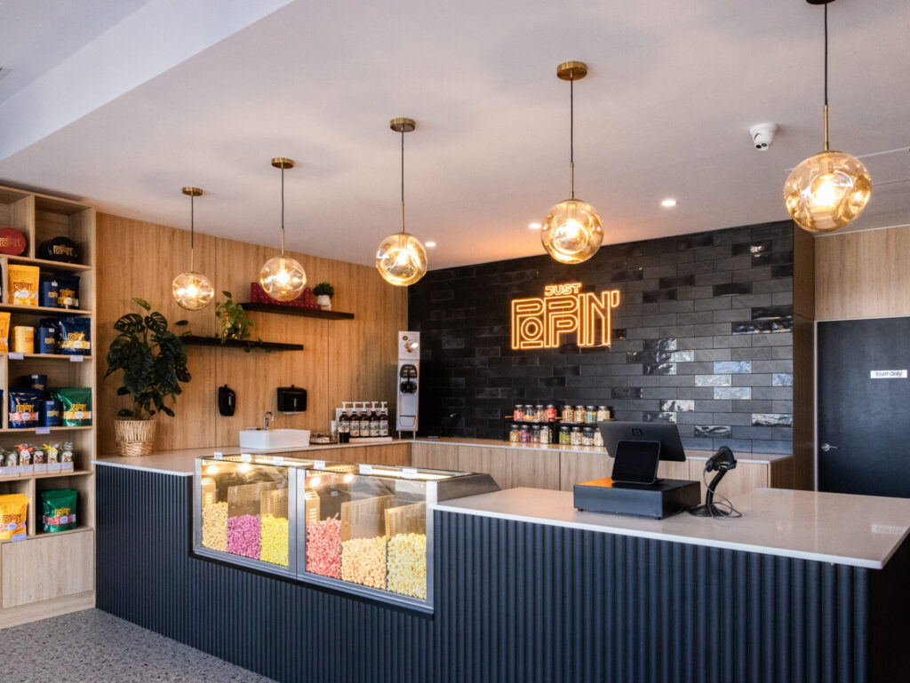 Just Poppin commercial retail fitout done by Total Fitouts Perth South