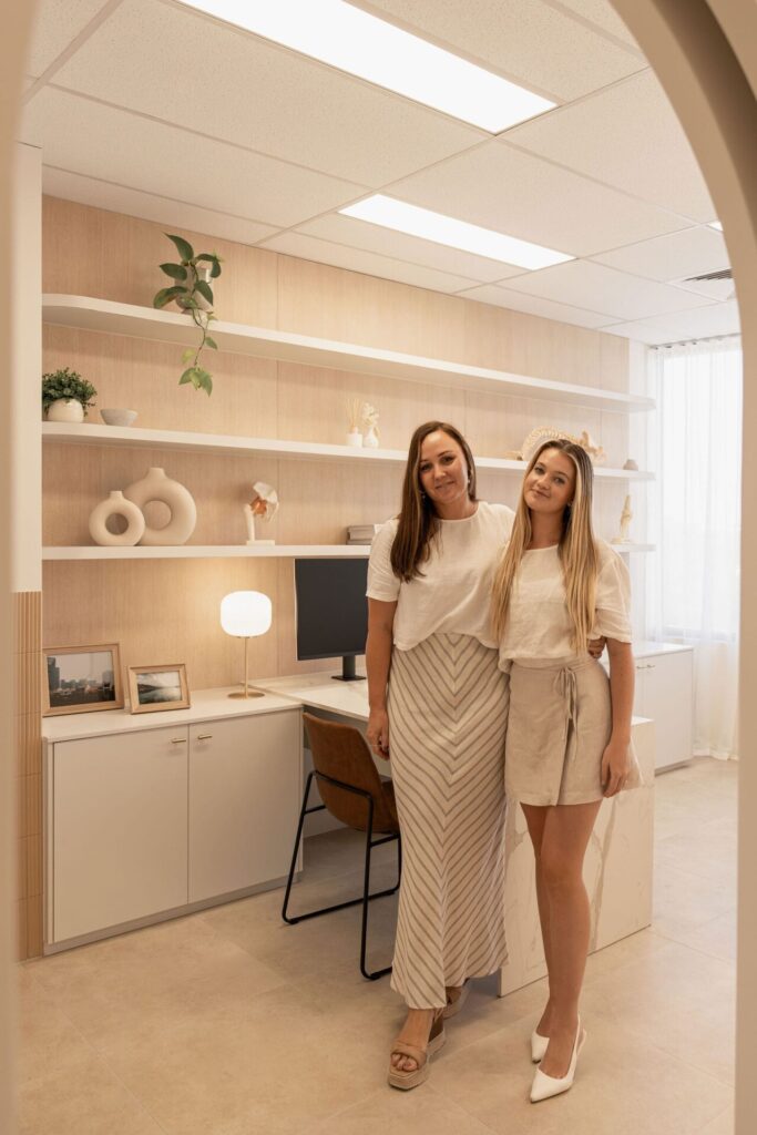 Ishoa and Telia, commercial interior design experts at Total Fitouts Sunshine Coast South